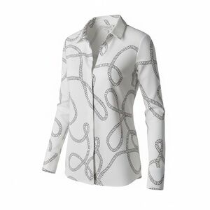 Rachel Zoe Rope Button-Down Blouse – Size S- Good Condition